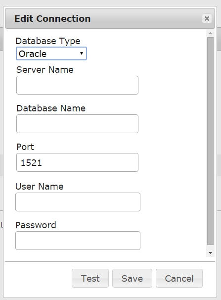 Screenshot of Dialog Box for Oracle Centricity Connection